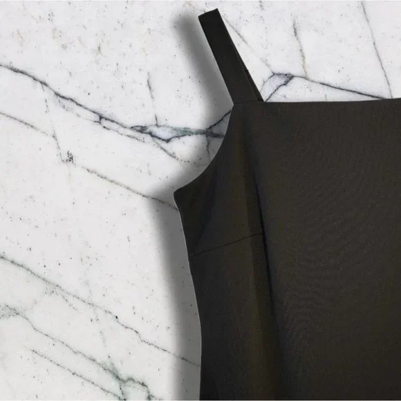 Square Neck Little Black Dress  Y2k 90's Grunge sz 5/6 - Picture 3 of 6